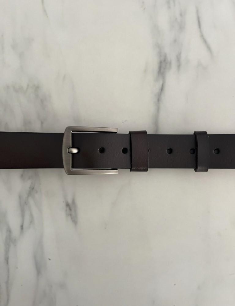 Ανδρική καφέ ζώνη δερμάτινη 250441K φωτογραφία